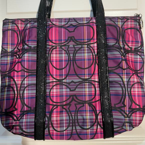 Coach Poppy Tartan Plaid Shoulder Bag / Tote No G0982-14360, Very Good Condition - Picture 5 of 12